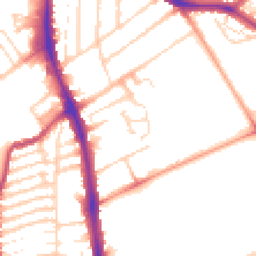 Daytime road noise heatmap for NN2 6EE