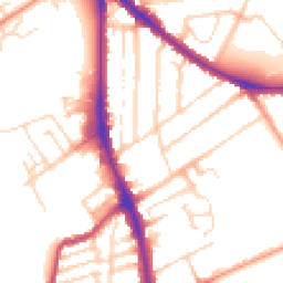 Daytime road noise heatmap for NN2 6LA