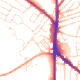 Daytime road noise heatmap for NN2 6LU