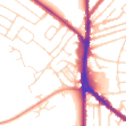 Daytime road noise heatmap for NN2 6NG