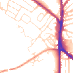 Daytime road noise heatmap for NN2 6QD