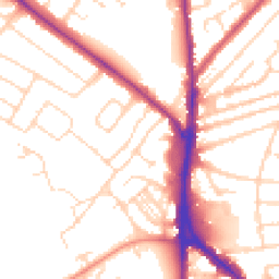 Daytime road noise heatmap for NN2 6QE
