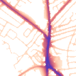 Daytime road noise heatmap for NN2 6QF