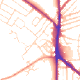 Daytime road noise heatmap for NN2 6QW