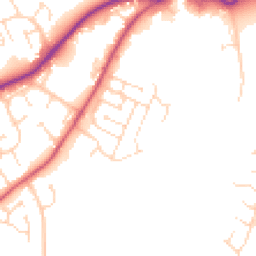Daytime road noise heatmap for NN2 7AY