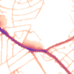 Daytime road noise heatmap for NN2 7BJ