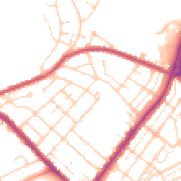 Daytime road noise heatmap for NN2 7LT