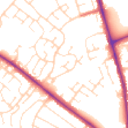 Daytime road noise heatmap for NN2 8AU
