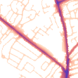 Daytime road noise heatmap for NN2 8AW