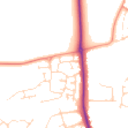 Daytime road noise heatmap for NN2 8EZ