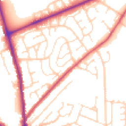 Daytime road noise heatmap for NN2 8JY