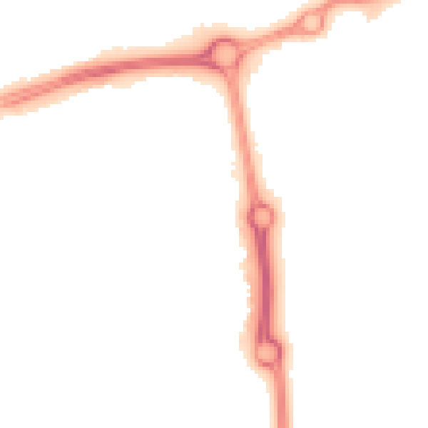 Night-time road noise heatmap for NN5 4AE