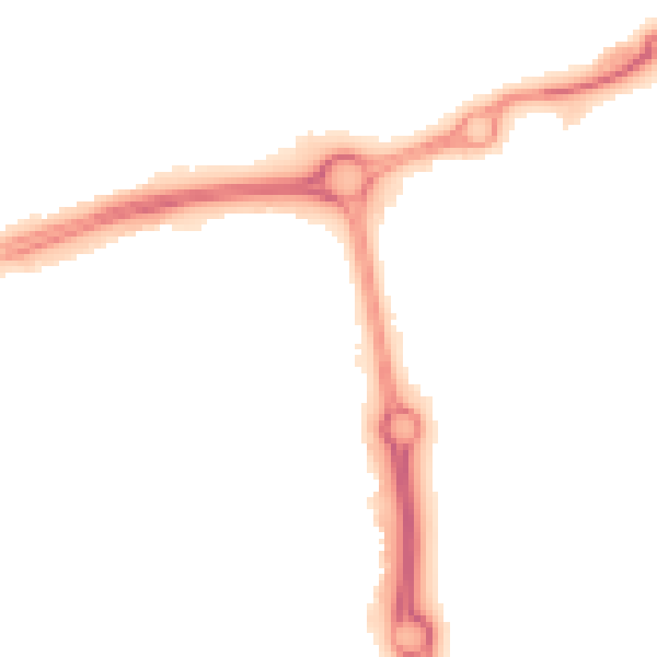Night-time road noise heatmap for NN5 4AG