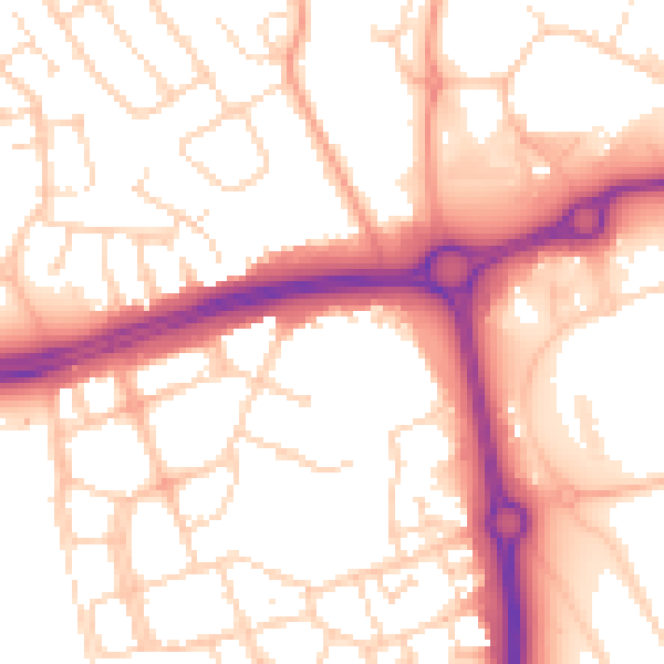 Daytime road noise heatmap for NN5 4AH
