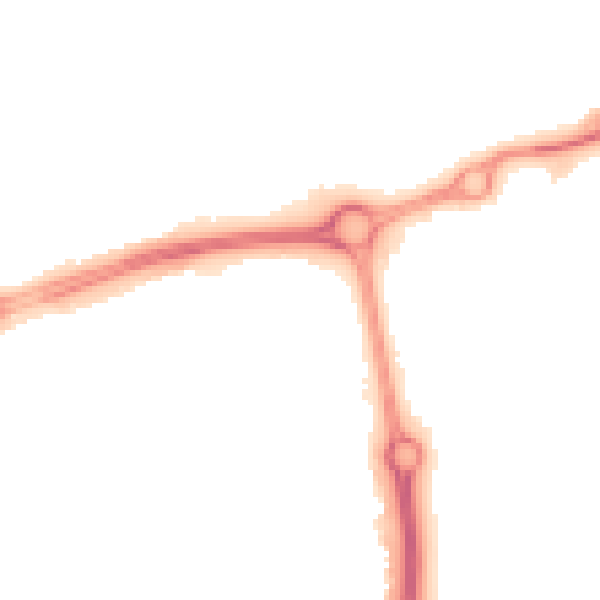 Night-time road noise heatmap for NN5 4AJ