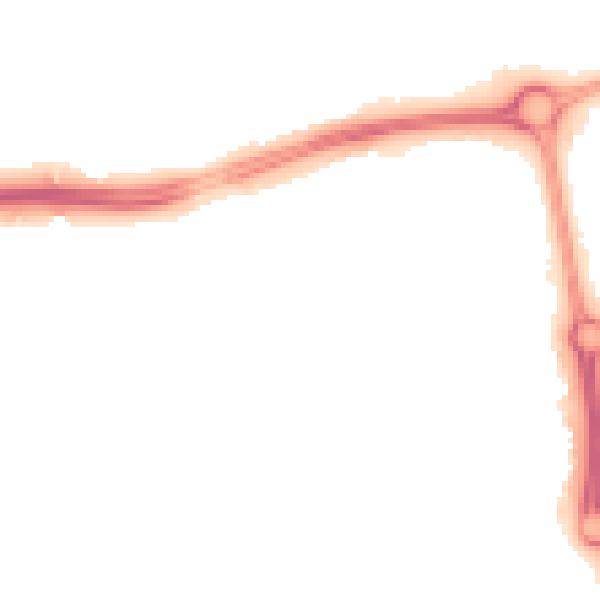 Night-time road noise heatmap for NN5 4AZ