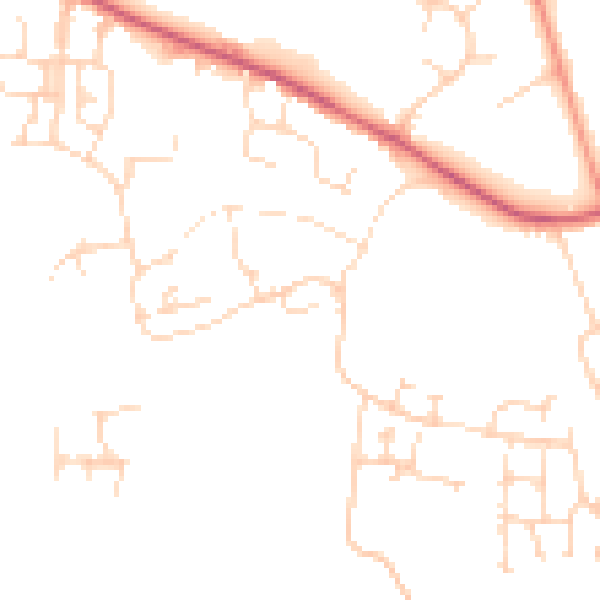 Daytime road noise heatmap for NN5 4BF