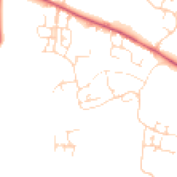 Daytime road noise heatmap for NN5 4BL