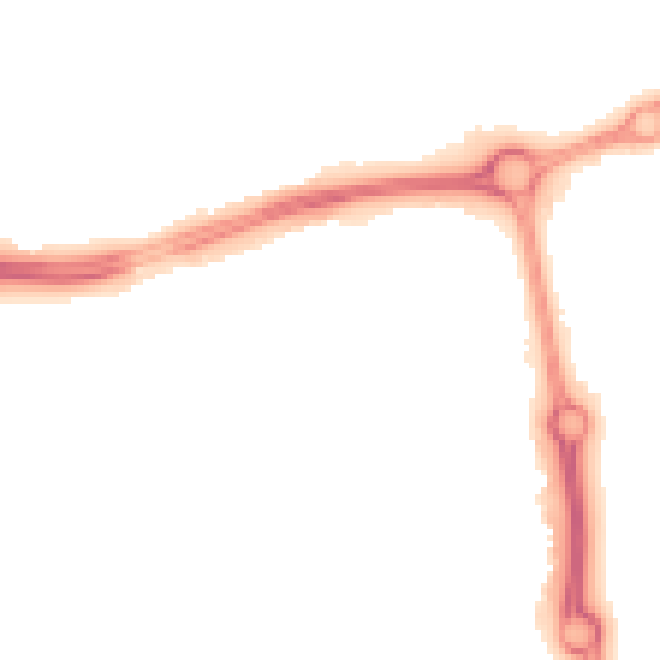 Night-time road noise heatmap for NN5 4DA