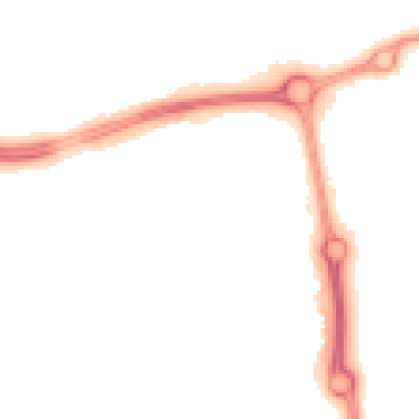 Night-time road noise heatmap for NN5 4DD