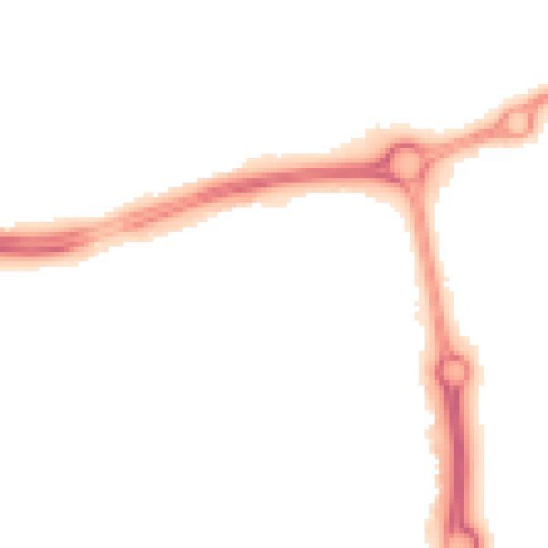 Night-time road noise heatmap for NN5 4DF