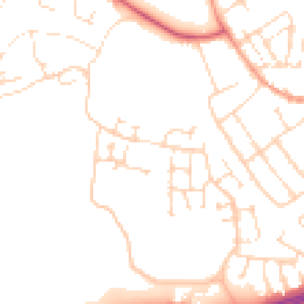 Daytime road noise heatmap for NN5 4DR