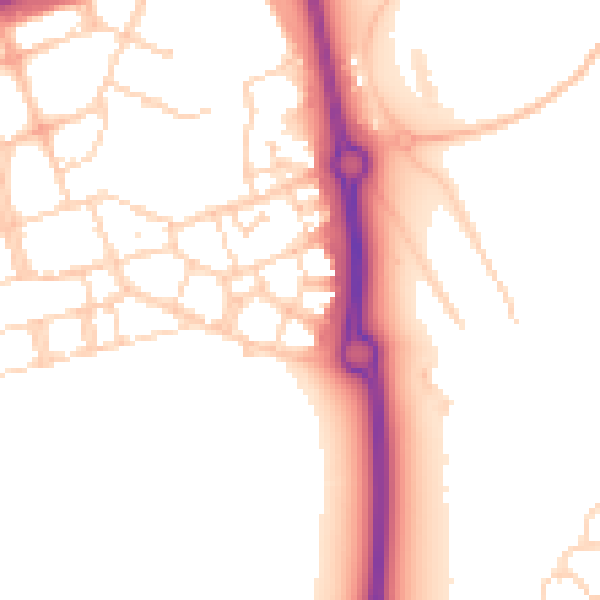 Daytime road noise heatmap for NN5 4EA