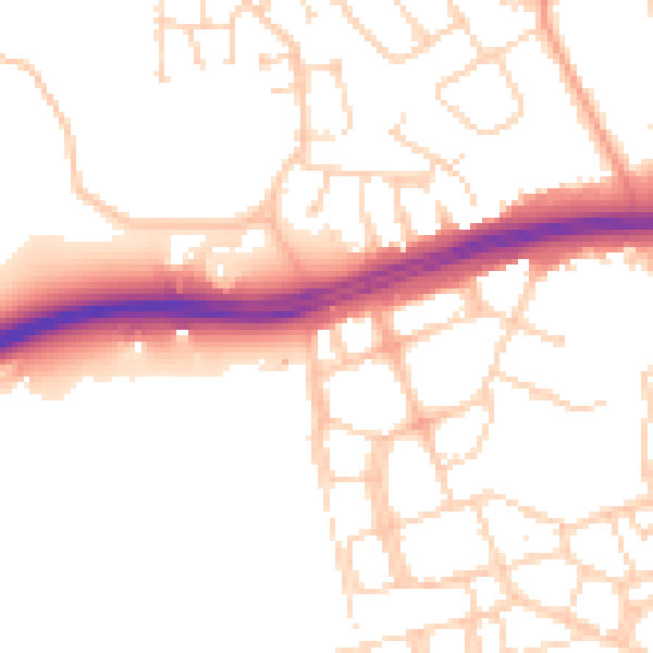 Daytime road noise heatmap for NN5 4FU