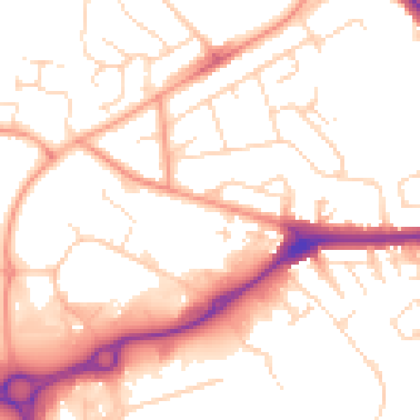 Daytime road noise heatmap for NN5 5AR