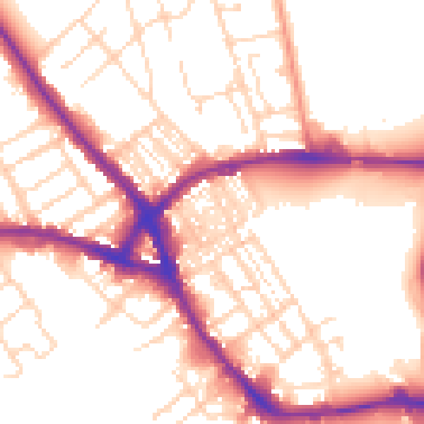 Daytime road noise heatmap for NN5 5ES