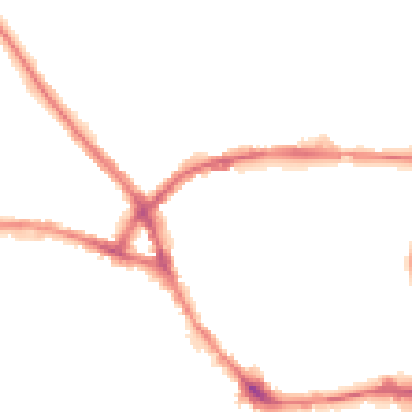 Night-time road noise heatmap for NN5 5ES
