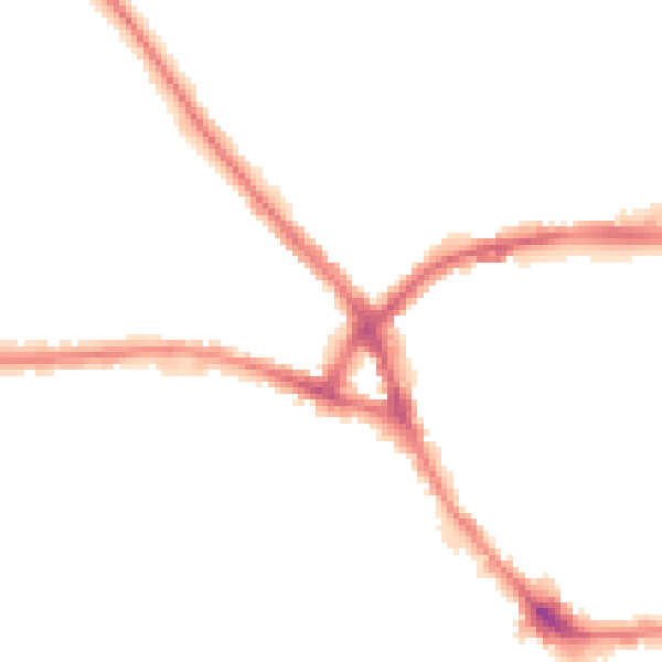 Night-time road noise heatmap for NN5 5JG
