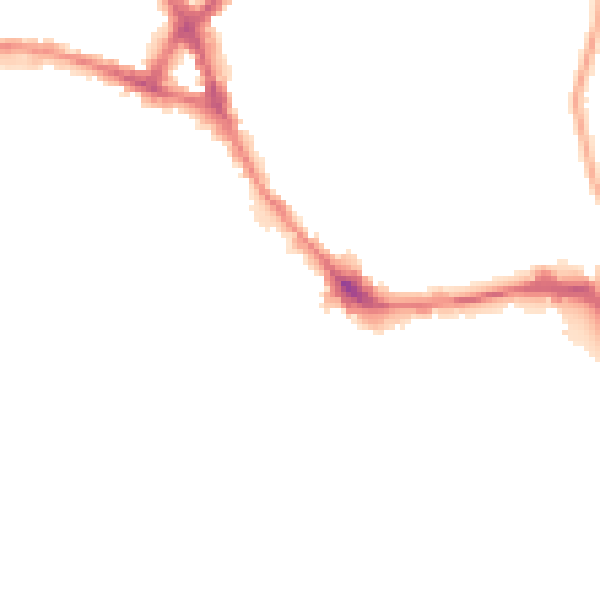 Night-time road noise heatmap for NN5 5JS