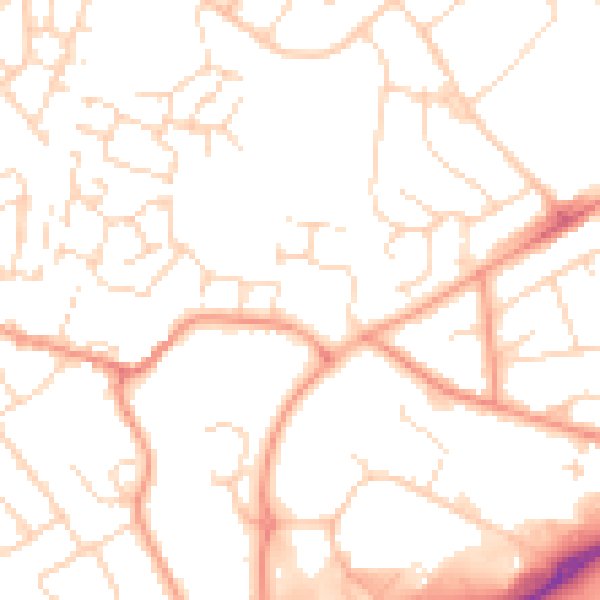 Daytime road noise heatmap for NN5 6FD