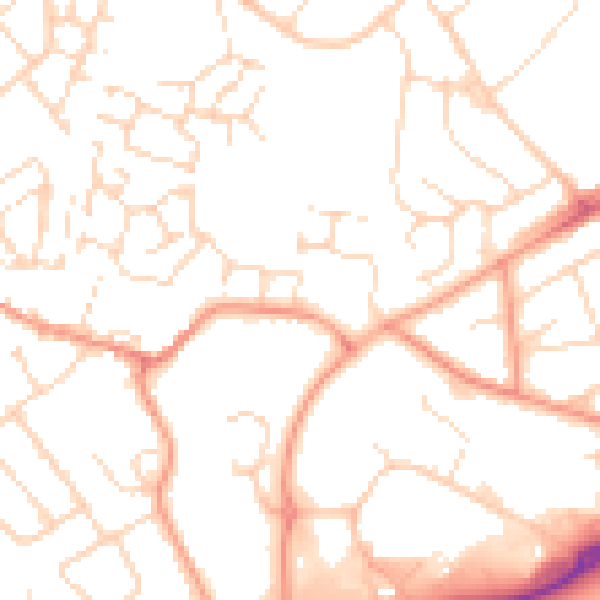 Daytime road noise heatmap for NN5 6FF