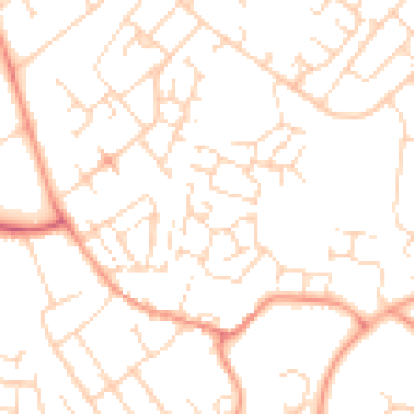 Daytime road noise heatmap for NN5 6FY