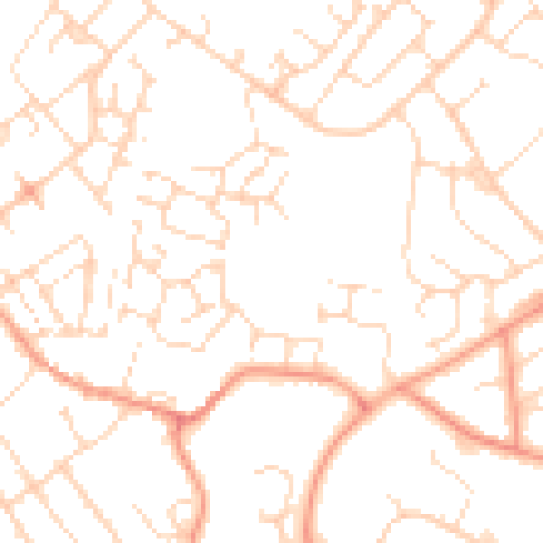 Daytime road noise heatmap for NN5 6GZ
