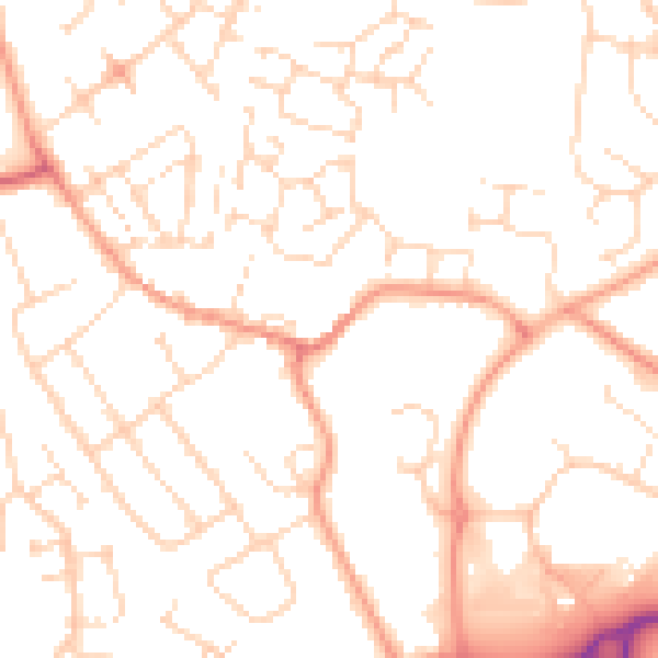Daytime road noise heatmap for NN5 6JB