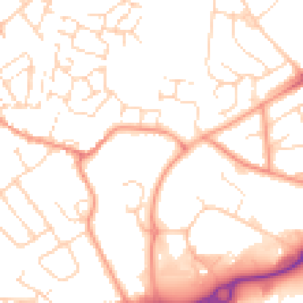 Daytime road noise heatmap for NN5 6RZ