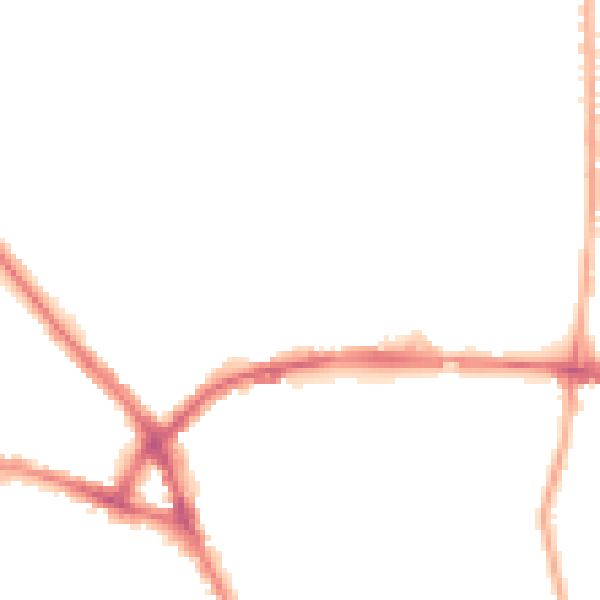 Night-time road noise heatmap for NN5 7DY