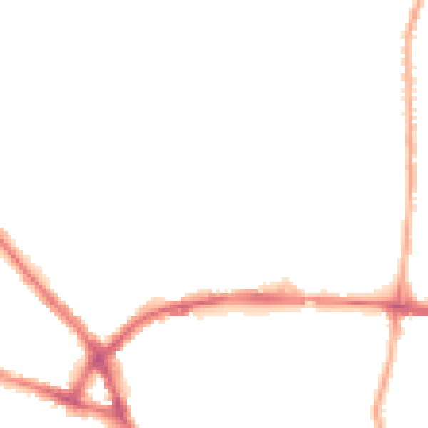 Night-time road noise heatmap for NN5 7EB