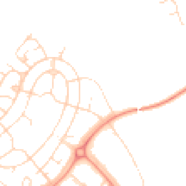 Daytime road noise heatmap for NN5 7NF