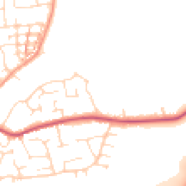 Daytime road noise heatmap for NN6 0PG