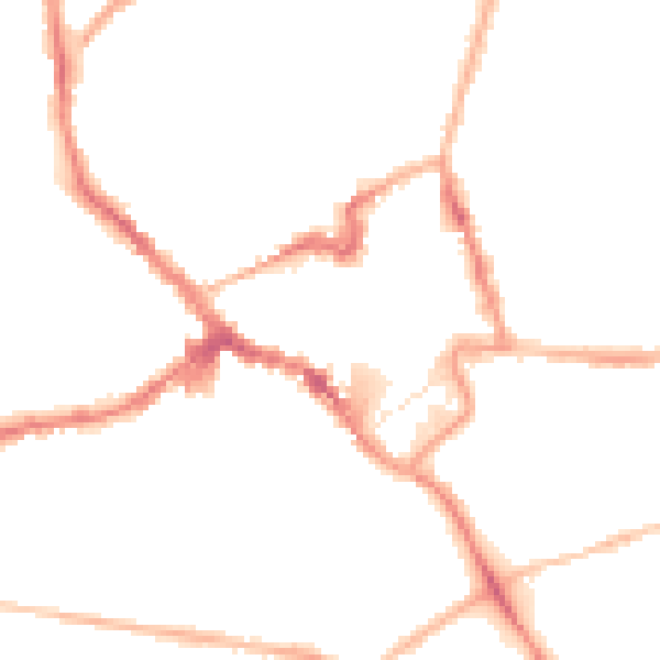 Night-time road noise heatmap for NN8 1AN