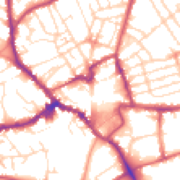 Daytime road noise heatmap for NN8 1AT