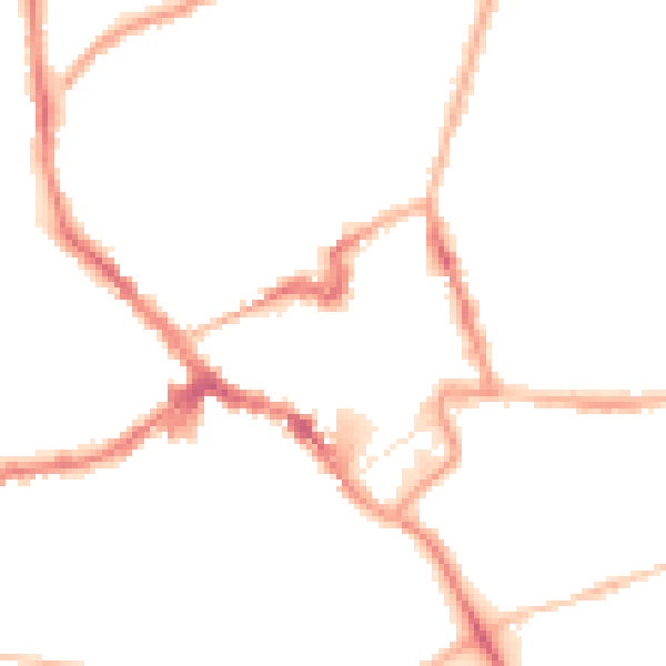 Night-time road noise heatmap for NN8 1AT