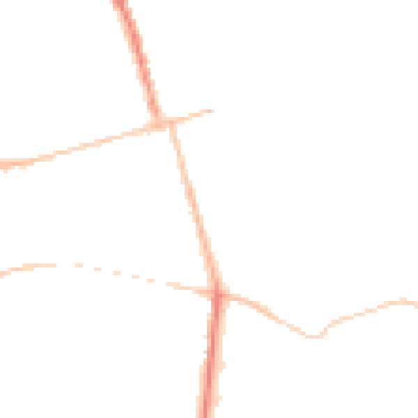 Night-time road noise heatmap for NN8 1BG