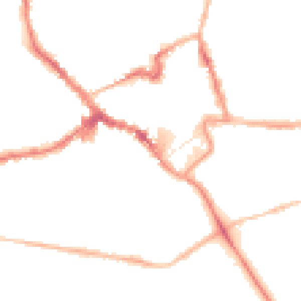 Night-time road noise heatmap for NN8 1BS