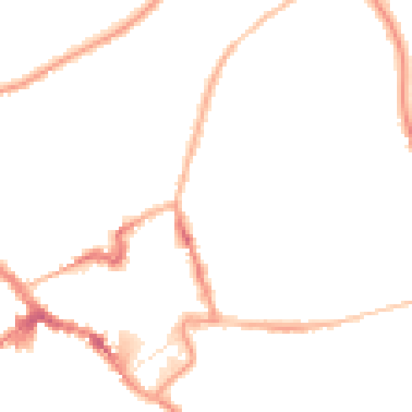 Night-time road noise heatmap for NN8 1DS