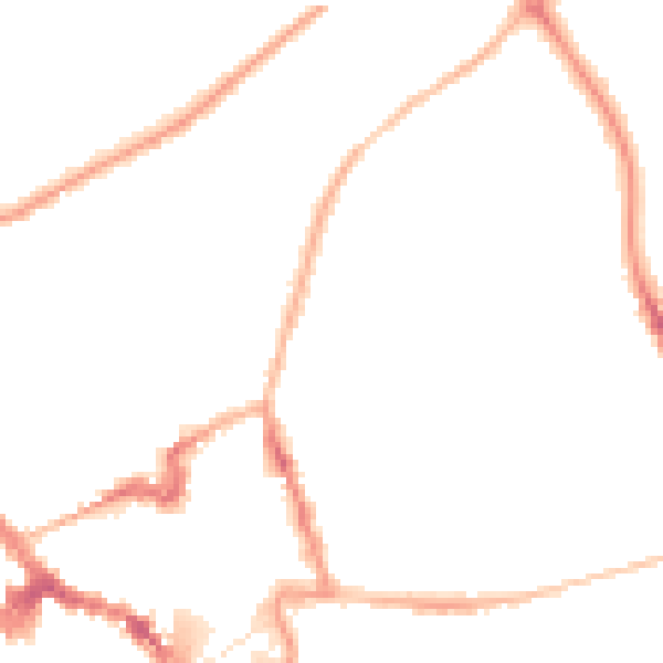 Night-time road noise heatmap for NN8 1DX